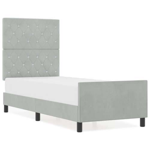 Svjetlosiva Velveta Krevet Okvir 80x200 cm Cijena