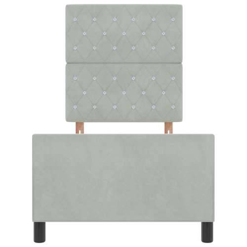 Svjetlosiva Velveta Krevet Okvir 80x200 cm Cijena