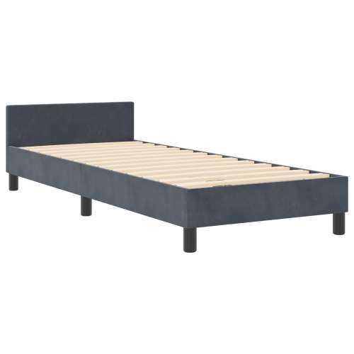 Krevet s okvirima Tamno siva 80x200 cm Baršun Cijena