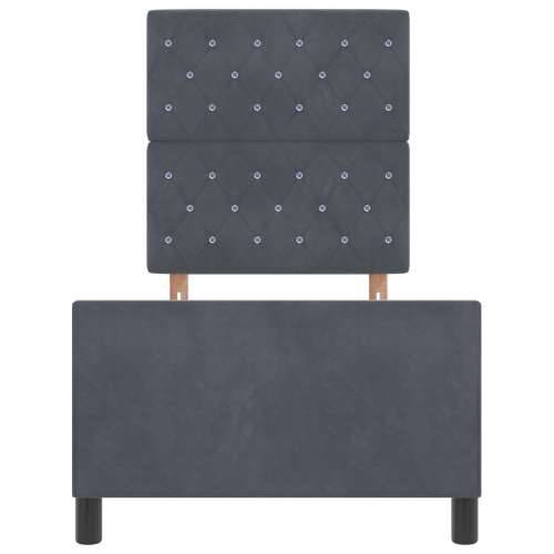 Krevet s okvirima Tamno siva 80x200 cm Baršun Cijena