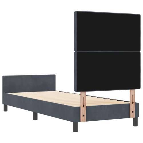 Krevet s okvirima Tamno siva 80x200 cm Baršun Cijena