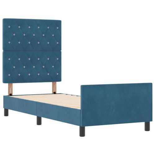 Krevet Sa Okvirom Tamnoplavi 80x200 cm Baršun Cijena