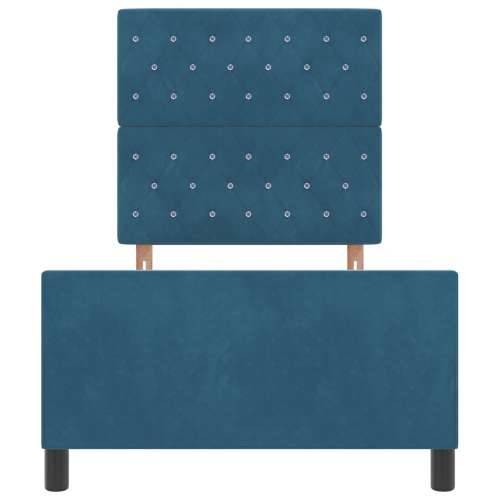 Krevet u tamnoplavoj boji 90x200 cm od luksuznog pliša Cijena