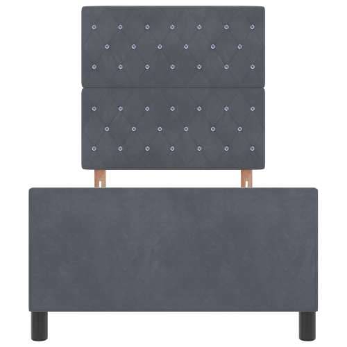 Krevetna konstrukcija tamno siva 100x200 cm baršun Cijena