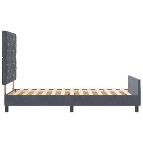 Krevetna konstrukcija tamno siva 100x200 cm baršun Cijena