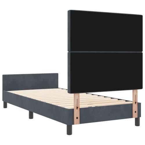 Krevetna konstrukcija tamno siva 100x200 cm baršun Cijena