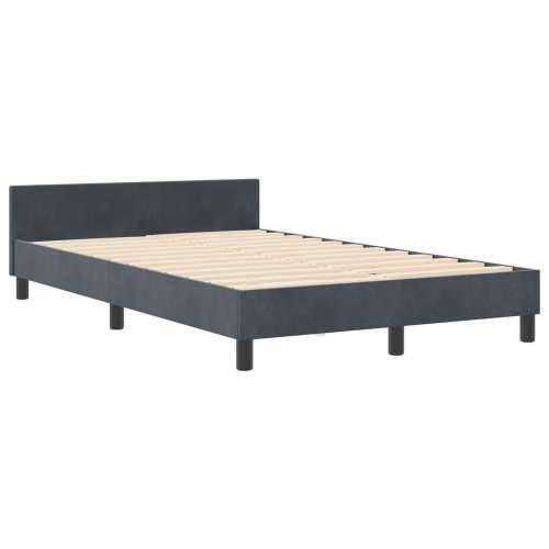 Krevet tamno sivi 120x190 cm baršun Cijena