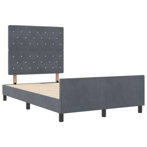 Krevet tamno sivi 120x190 cm baršun Cijena