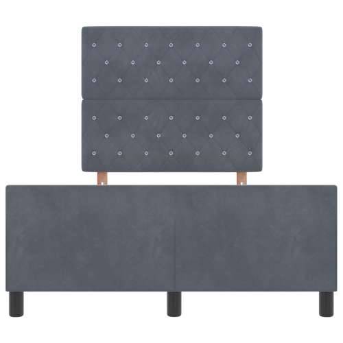 Krevet tamno sivi 120x190 cm baršun Cijena
