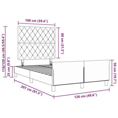 Krevet tamno sivi 120x190 cm baršun Cijena