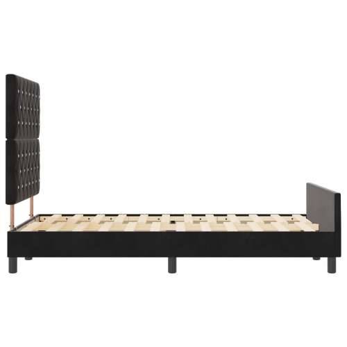 Crni Baršunasti Krevet 120x190 cm Cijena
