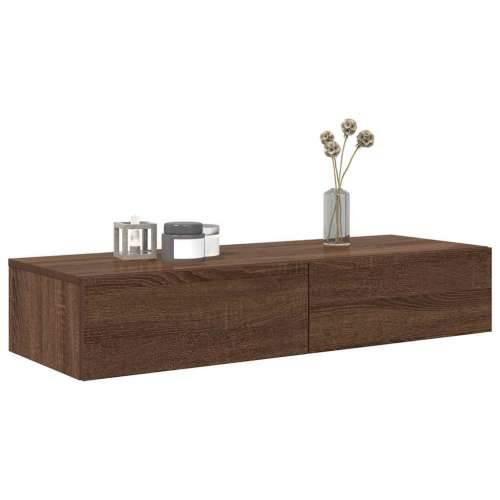 Zidna polica s ladicama smeđi hrast 100x36x19 cm - Smeđi hrast 100 x 36 x 19 cm 1 Cijena