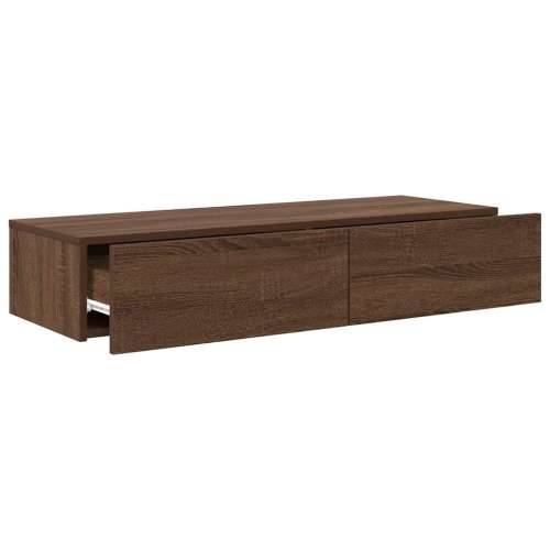 Zidna polica s ladicama smeđi hrast 100x36x19 cm - Smeđi hrast 100 x 36 x 19 cm 1 Cijena
