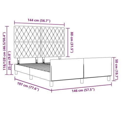 Krevet od svjetlosive baršunaste tkanine 140x190 cm Cijena