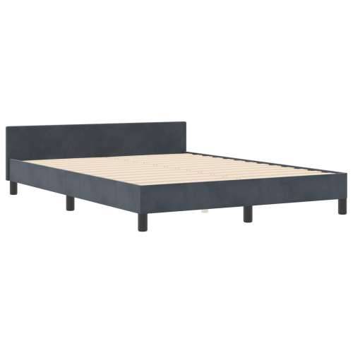 Krevet Tamno Sivi 140x190 cm Baršun Cijena