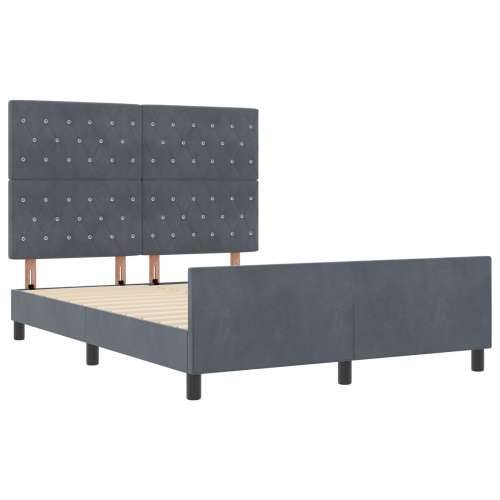 Krevet Tamno Sivi 140x190 cm Baršun Cijena