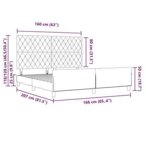 Okvir za krevet svjetlosiva 160x200 cm baršun Cijena