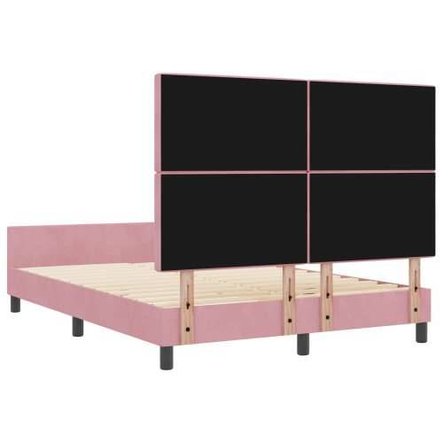 Krevet od baršuna ružičaste boje 160x200 cm Cijena