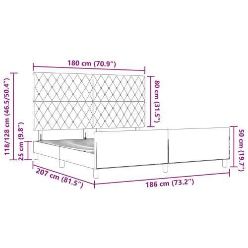 Krevet Okvir Crni 180x200 cm Baršun Cijena