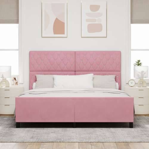 Krevet od baršuna ružičaste boje 180x200 cm Cijena
