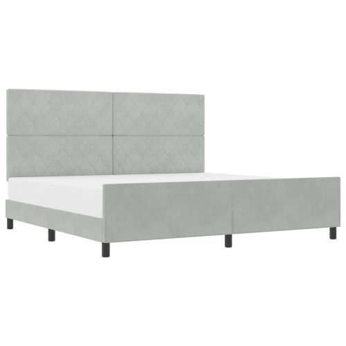 Krevet Sivi 200x200 cm Baršun Cijena