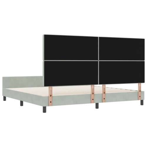 Krevet Sivi 200x200 cm Baršun Cijena