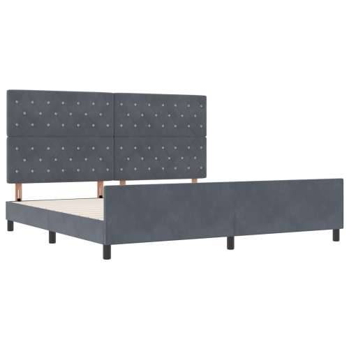Krevet Tamno Sivi 200x200 cm Baršun Cijena