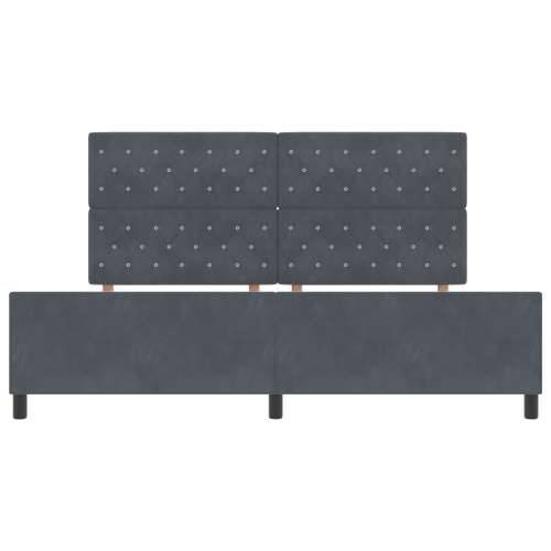 Krevet Tamno Sivi 200x200 cm Baršun Cijena