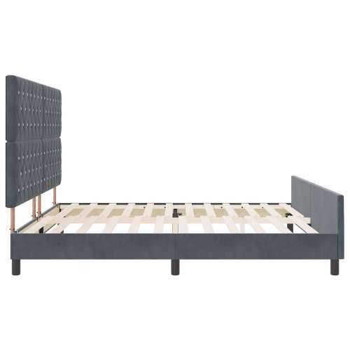 Krevet Tamno Sivi 200x200 cm Baršun Cijena