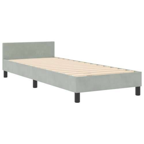 Krevet Okvir Svjetlosiva 80x200 cm Baršun Cijena