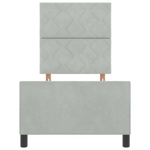 Krevet Okvir Svjetlosiva 80x200 cm Baršun Cijena