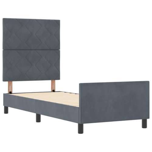 Krevet od tamnosivog baršuna 80x200 cm Cijena