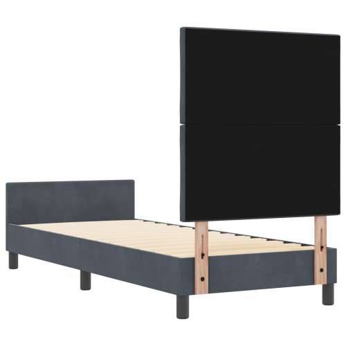 Krevet od tamnosivog baršuna 80x200 cm Cijena