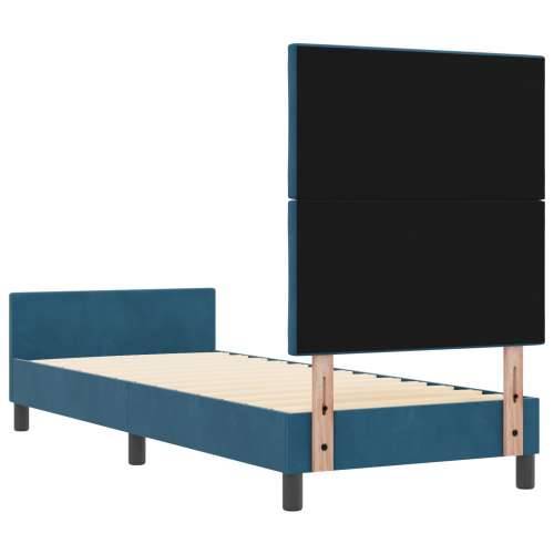 Tamnoplavi Baršunasti Krevet 80x200 cm Cijena