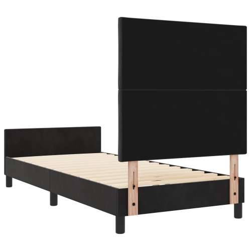 crni krevetni okvir 90x190 cm baršun Cijena