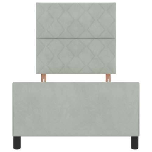 Krevet s okvirom Svjetlosiva 100x200 cm Baršun Cijena