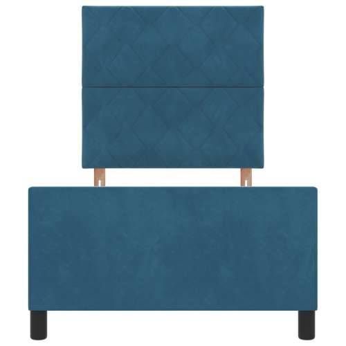 Krevet Siva Plava 100x200 cm Baršun Cijena