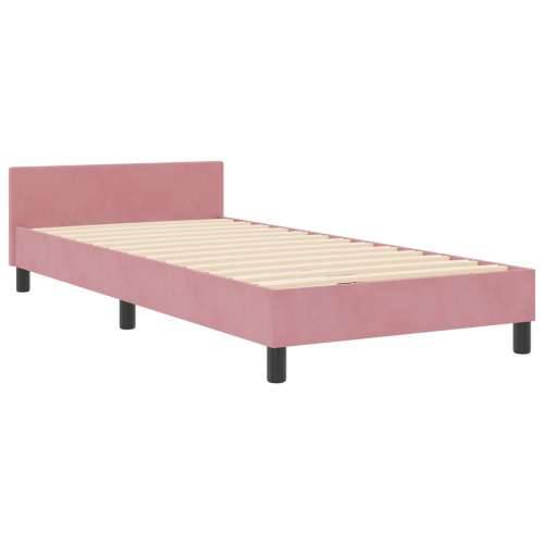 Krevet od pink baršuna 100x200 cm Cijena