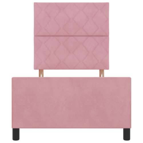 Krevet od pink baršuna 100x200 cm Cijena