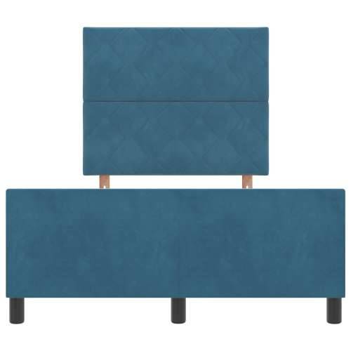 Tamnoplavi Baršunasti Krevet 120x190 cm Cijena
