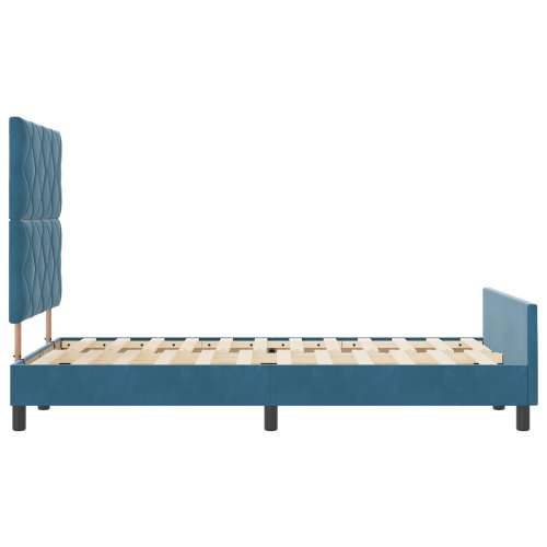 Tamnoplavi Baršunasti Krevet 120x190 cm Cijena
