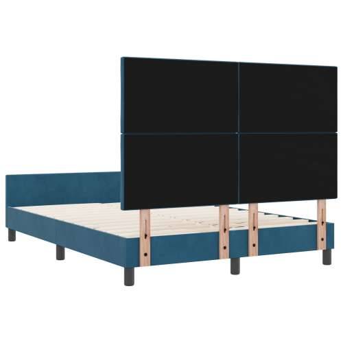 Krevetna konstrukcija tamno plava 140x190 cm baršun Cijena