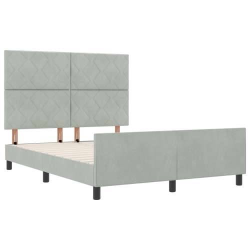 Krevet Okvir Svjetlosiva 160x200 cm Baršun Cijena