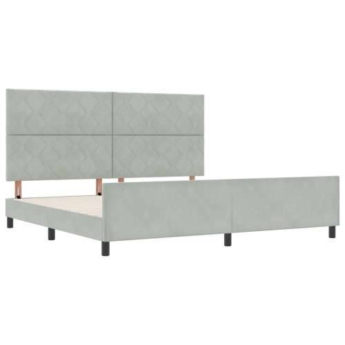 Krevet Svjetlosiva 200x200 cm Baršun Cijena