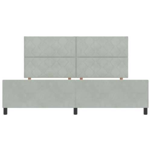 Krevet Svjetlosiva 200x200 cm Baršun Cijena