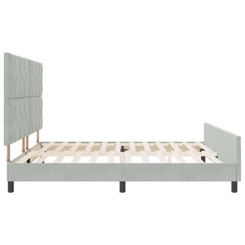 Krevet Svjetlosiva 200x200 cm Baršun Cijena