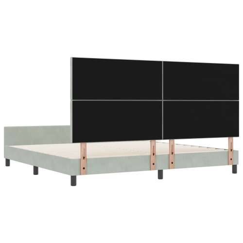 Krevet Svjetlosiva 200x200 cm Baršun Cijena