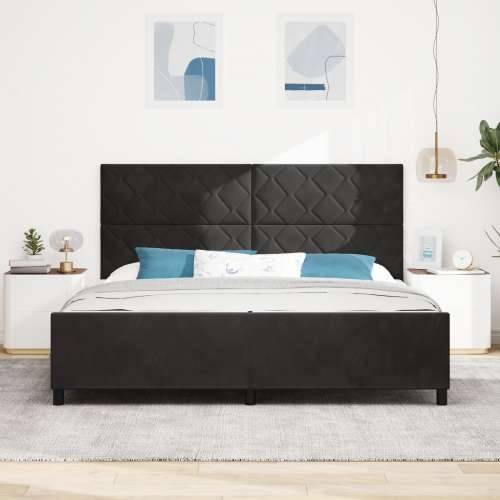 Crni Baršunasti Krevet s Okvirom 200x200 cm Cijena