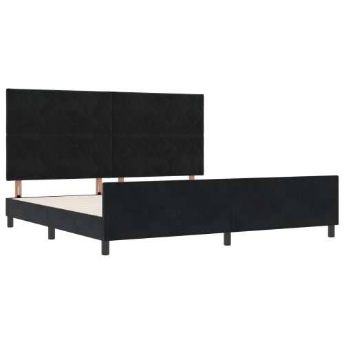 Crni Baršunasti Krevet s Okvirom 200x200 cm Cijena