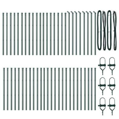 Stupovi ograde 52 kom Zelena Ø32 mm 100 cm Galvanizirani čelik Cijena